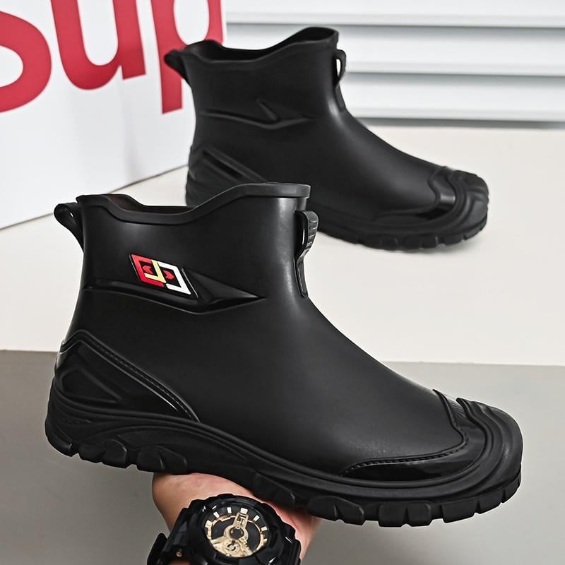 Vyriski lietaus batai iki kelių, Crosyile resin viršus, etninio stiliaus