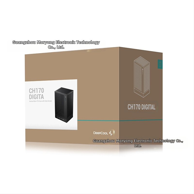Deepcool CH170 DIGITAL ITX θήκη υπολογιστή, κάθετη Mini-ITX επιτραπέζια θήκη με USB 3.0 στην πρόσοψη, ITX/MicroATX συμβατότητα, τροφοδοτικό τοποθετημένο από πάνω