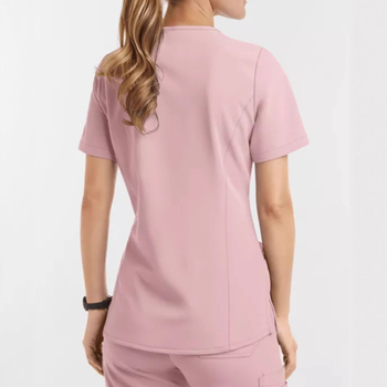 Σετ ιατρικών ρούχων με V-λαιμό (Top + Παντελόνια), Unisex, ύφασμα πολυεστέρα-σπάντεξ 72/7 με απομάκρυνση υγρασίας, κατάλληλο για νοσοκομεία/κλινικές