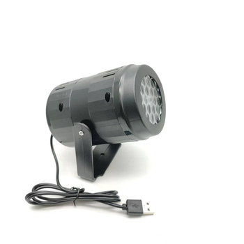 LED προβολέας χιονονιφάδας – 16 μοτίβα, περιστρετόμενος, τροφοδοσία USB, επιτραπέζιος προβολέας λέιζερ για σκηνή (Μοντέλο CLED-079)