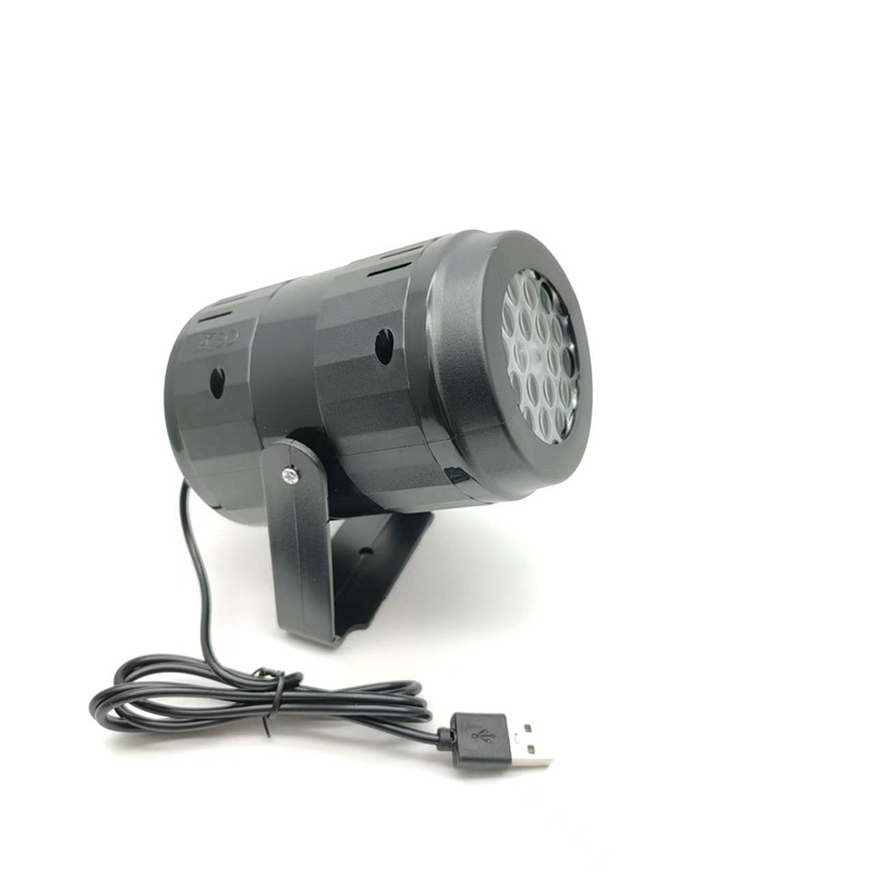 LED προβολέας χιονονιφάδας – 16 μοτίβα, περιστρετόμενος, τροφοδοσία USB, επιτραπέζιος προβολέας λέιζερ για σκηνή (Μοντέλο CLED-079)