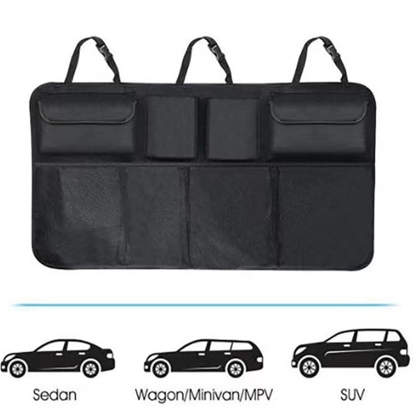 Sac de depozitare pentru portbagaj auto, organizator suspendat, 40L, țesătură Oxford 600D, impermeabil, cu mâner