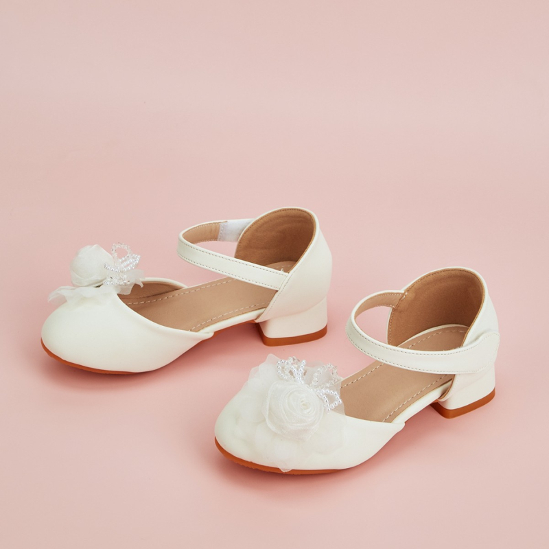 Κοριτσίστικα σανδάλια με διάτρητο σχέδιο σε στιλ πριγκίπισσας, με Velcro, επάνω μέρος από μικροΐνες δέρμα, σόλα από καουτσούκ, για ηλικίες 7–12 ετών