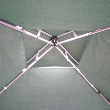 Συναρμολογούμενος υπόστεγος σκηνής με διπλό οροφή, 3x3 m, μεταλλικός σκελετός από σίδηρο, ύφασμα 210D, αδιαβροχοποίηση 1500–2000 mm