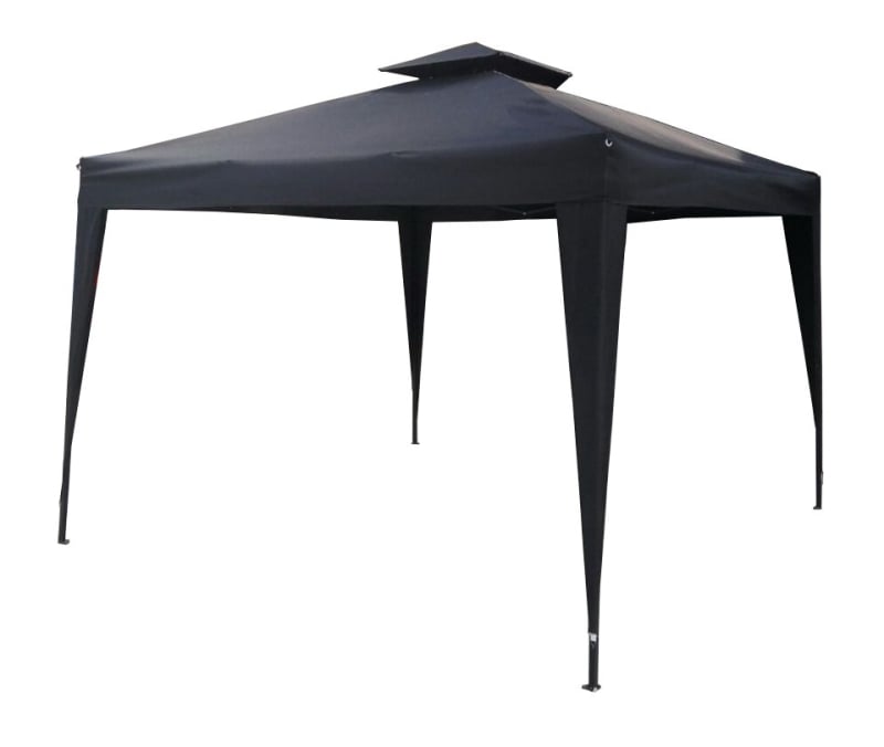 Συναρμολογούμενος υπόστεγος σκηνής με διπλό οροφή, 3x3 m, μεταλλικός σκελετός από σίδηρο, ύφασμα 210D, αδιαβροχοποίηση 1500–2000 mm