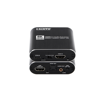 OZV9 HDMI 2.1 garso ekstraktorius ir eARC keitiklis su optiniu išėjimu, ARC 3,5 mm ausinėms, 4K 165 Hz