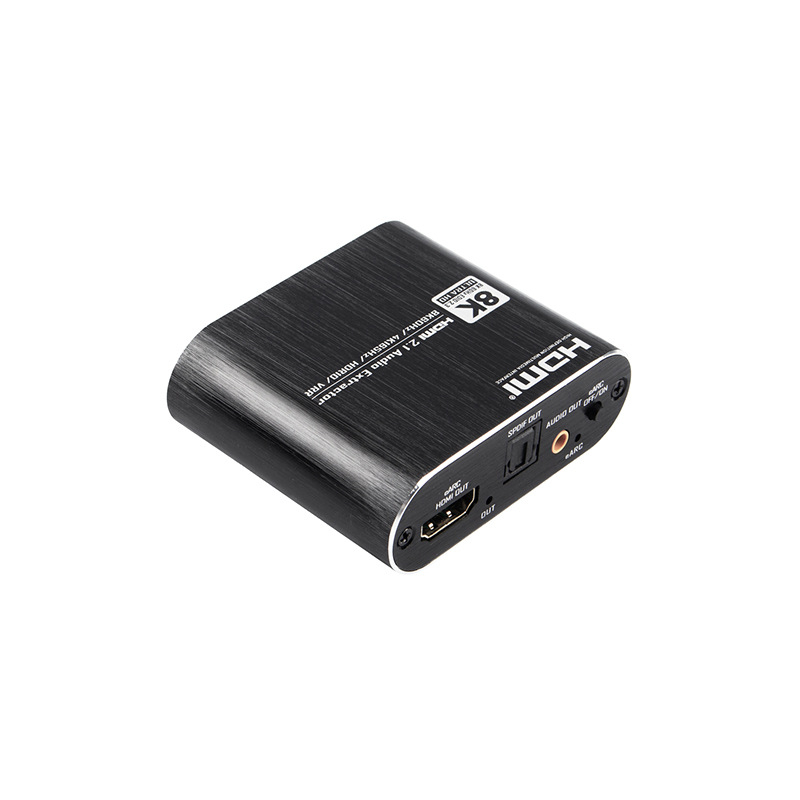 OZV9 HDMI 2.1 garso ekstraktorius ir eARC keitiklis su optiniu išėjimu, ARC 3,5 mm ausinėms, 4K 165 Hz