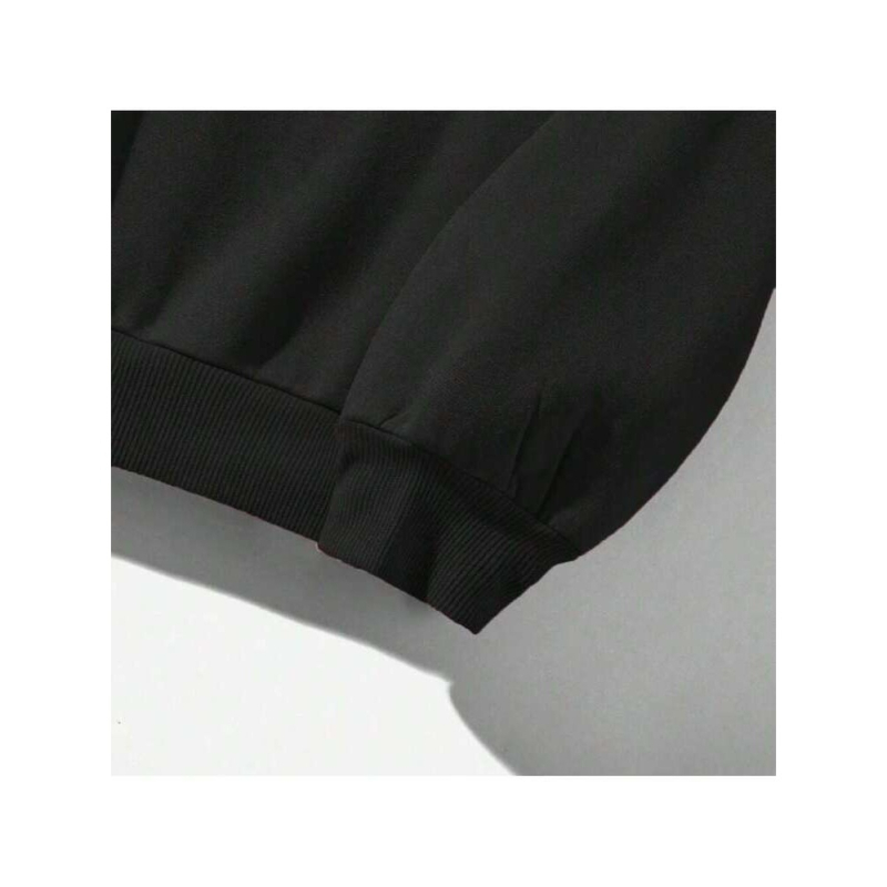 Φούτερ με κουκούλα, punk στυλ, σχέδιο τύπου πουλόβερ, φλις εσωτερικό, πολυεστέρας 96%+, κατάλληλο για φθινόπωρο