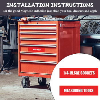 Ετικέτα Κουτιού Εργαλείων – Αδιάβροχο PVC, κατάλληλο για Κουτιά Εργαλείων, 48 g, Αριθμός Προϊόντος TBD132/TBD133B