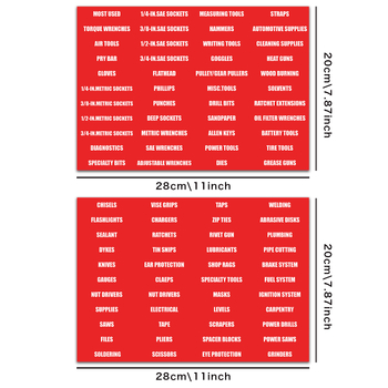 Ετικέτα Κουτιού Εργαλείων – Αδιάβροχο PVC, κατάλληλο για Κουτιά Εργαλείων, 48 g, Αριθμός Προϊόντος TBD132/TBD133B