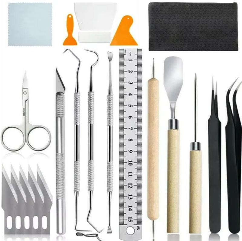 Σετ 43 τεμαχίων εργαλείων για 3D εκτυπωτή: καθαρισμός ακροφύλιου FDM/SLA, αποσυναρμολόγηση με ξύστρα, ακριβής επεξεργασία, PLA υλικό