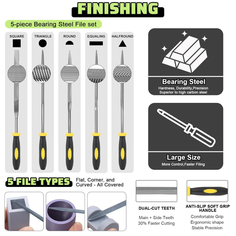 Σετ 43 τεμαχίων εργαλείων για 3D εκτυπωτή: καθαρισμός ακροφύλιου FDM/SLA, αποσυναρμολόγηση με ξύστρα, ακριβής επεξεργασία, PLA υλικό