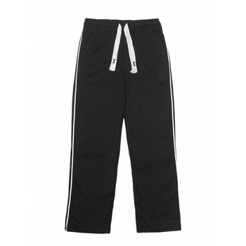 Παντελόνια casual, μήκος εννέα δέκατα, χαλαρή εφαρμογή, ευθεία γραμμή, πλευρική ρίγα