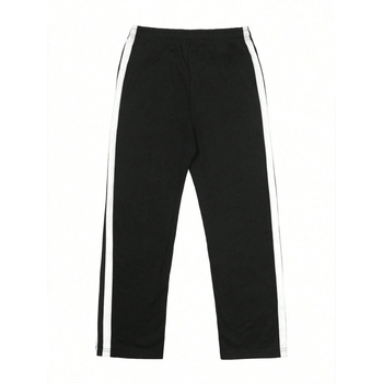 Παντελόνια casual, μήκος εννέα δέκατα, χαλαρή εφαρμογή, ευθεία γραμμή, πλευρική ρίγα