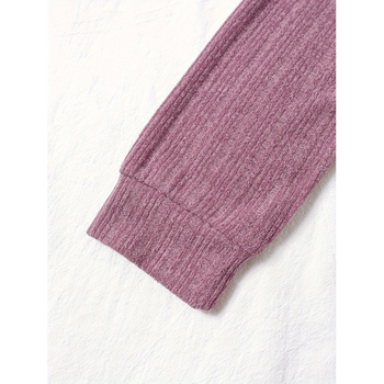 Σετ πυτζάμας για γυναίκες: τοπ με V-neck και μακριά μανίκια και παντελόνια, Sea Island Silk, ultra-thin 40 g/m², διαφανές αγροτικού στυλ