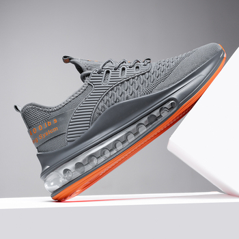 Ανδρικά παπούτσια για τρέξιμο με απορρόφηση κραδασμών, υφασμάτινο πάνω μέρος, σόλα PVC, κορδώνια, αποσμητική λειτουργία