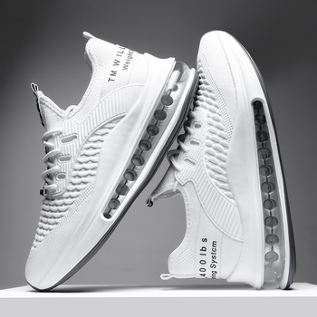 Ανδρικά παπούτσια για τρέξιμο με απορρόφηση κραδασμών, υφασμάτινο πάνω μέρος, σόλα PVC, κορδώνια, αποσμητική λειτουργία