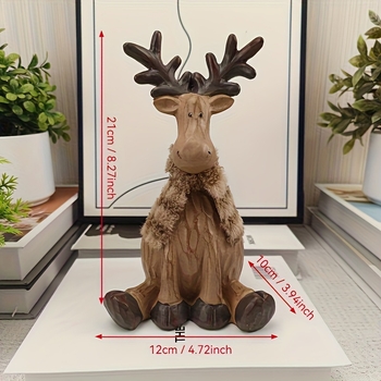 Елен от смола – декоративна фигура за дневна, европейски стил, занаяти от смола, опаковка в картонена кутия