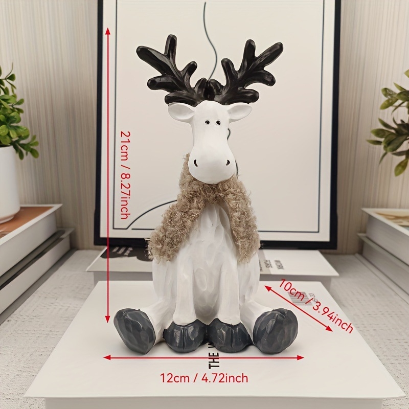 Ren din rășină – ornament decor pentru sufragerie, stil european, artizanat din rășină, ambalaj în cutie de carton