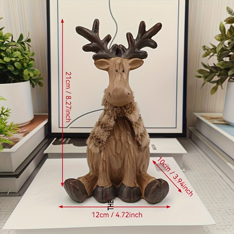 Ren din rășină – ornament decor pentru sufragerie, stil european, artizanat din rășină, ambalaj în cutie de carton
