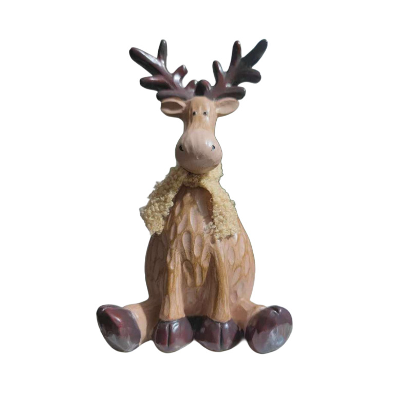 Ren din rășină – ornament decor pentru sufragerie, stil european, artizanat din rășină, ambalaj în cutie de carton