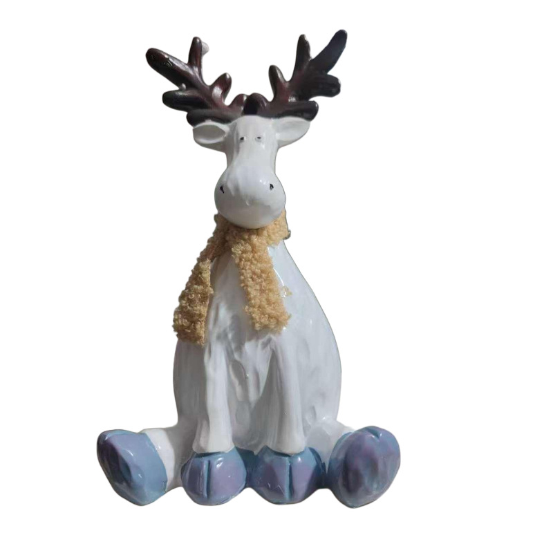 Ren din rășină – ornament decor pentru sufragerie, stil european, artizanat din rășină, ambalaj în cutie de carton