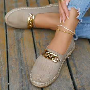 Γυναικεία αθλητικά με διχτυωτό επάνω, Slip-On, στρογγυλή μύτη, χαμηλό ύψος, καουτσούκ σόλα, καθημερινή χρήση