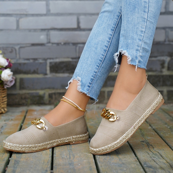 Γυναικεία αθλητικά με διχτυωτό επάνω, Slip-On, στρογγυλή μύτη, χαμηλό ύψος, καουτσούκ σόλα, καθημερινή χρήση