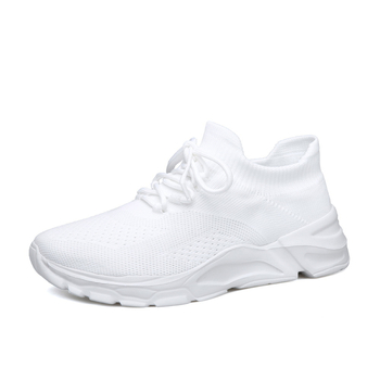 Γυναικεία Flyknit αερόσπορ παπούτσια καθημερινά, χαμηλό άνω μέρος, δροσερή επένδυση με δίχτυ, εμπρός κορδόνια, EVA πάτος, MD σόλα