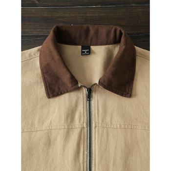 Ārējās jakas stilā šaurs siluets, kontrastains patchwork, Lycra audums, bez kapuces, bieza auduma