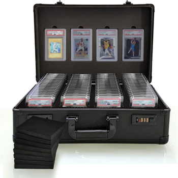 Θήκη αποθήκευσης και έκθεσης καρτών ποδοσφαίρου από κράμα αλουμινίου, φορητό κιβώτιο εργαλείων, χωρητικότητα 10 καρτών, βάρος 2,3 kg, φορτίο 50 kg