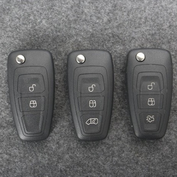 Ford Focus sulankstomas raktų korpusas, 433 MHz + 63 čipai, FSK