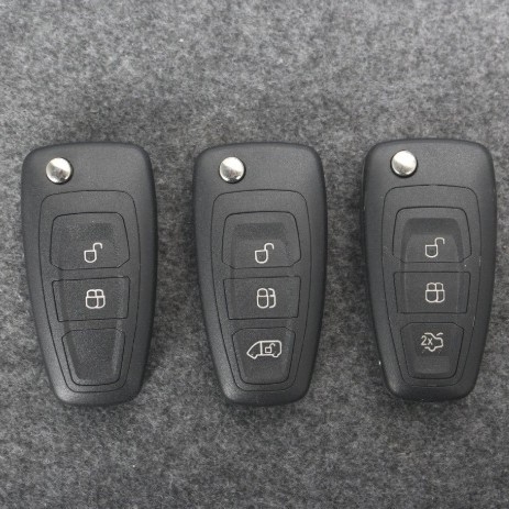 Ford Focus sulankstomas raktų korpusas, 433 MHz + 63 čipai, FSK