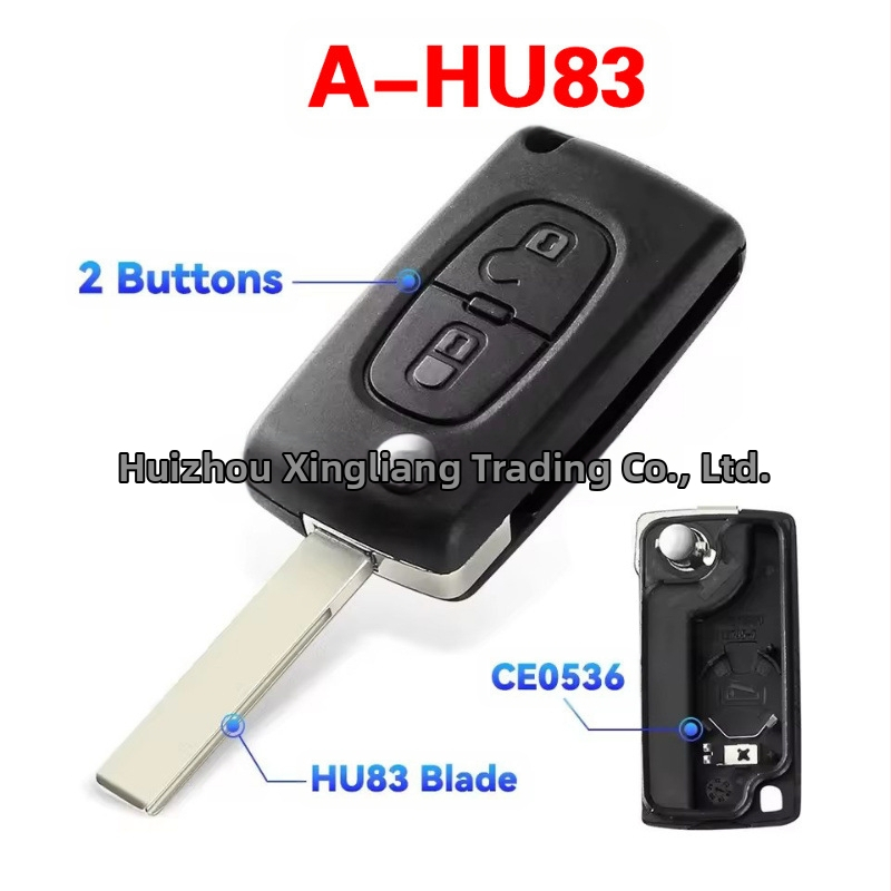Citroën Logo 2/3 бутон сгъваем ключ VA2/HU83 CE0536 434MHz ID46