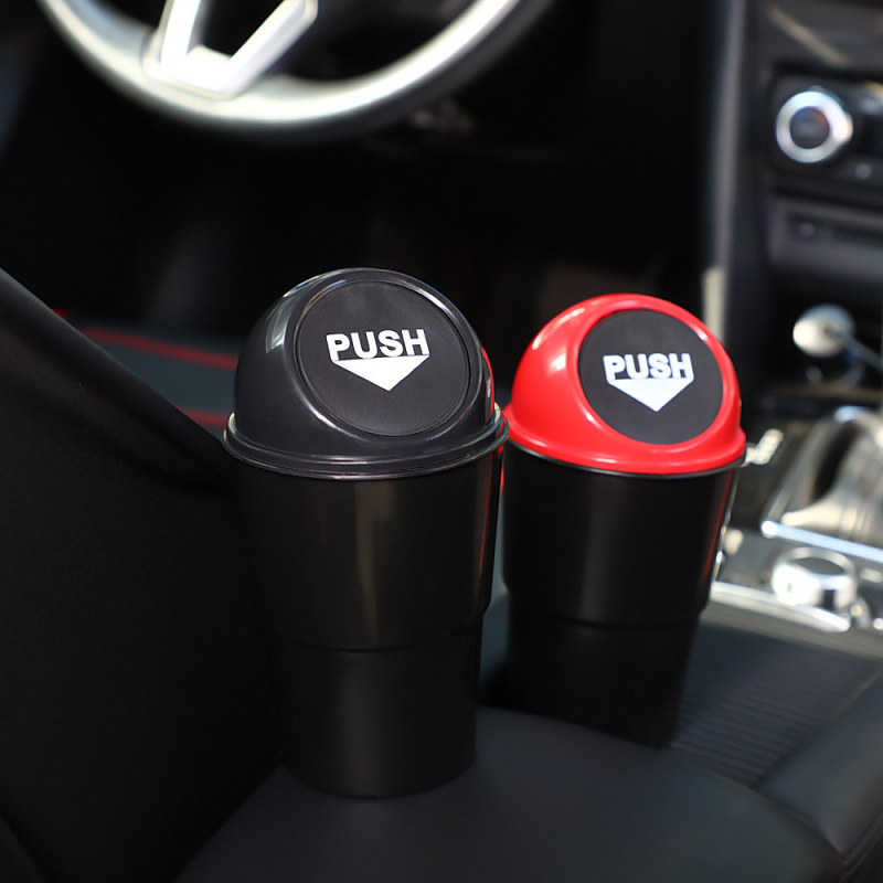 Κάδος απορριμμάτων αυτοκινήτου – πολυλειτουργικός, δημιουργικός, μικρός στρογγυλός πλαστικός κάδος