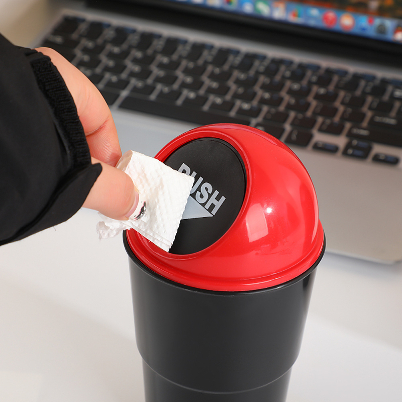 Κάδος απορριμμάτων αυτοκινήτου – πολυλειτουργικός, δημιουργικός, μικρός στρογγυλός πλαστικός κάδος