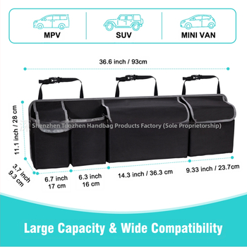 Οργανωτής πίσω καθίσματος αυτοκινήτου - Oxford ύφασμα, για την πλάτη του καθίσματος, αδιάβροχος, κρεμαστός τύπος, μεγάλης χωρητικότητας