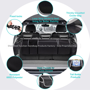 Οργανωτής πίσω καθίσματος αυτοκινήτου - Oxford ύφασμα, για την πλάτη του καθίσματος, αδιάβροχος, κρεμαστός τύπος, μεγάλης χωρητικότητας