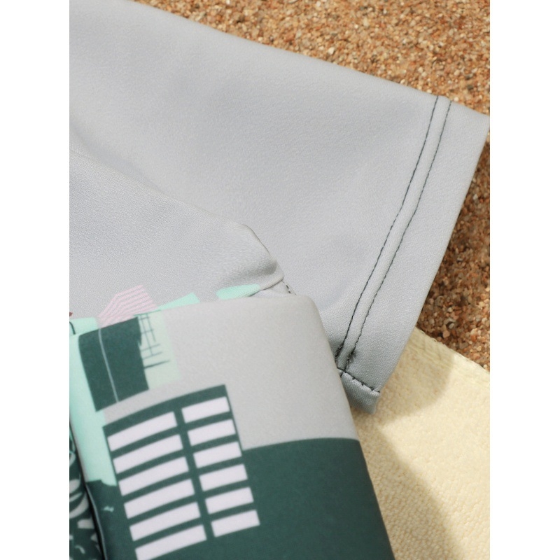 Costum de baie întreg pentru băieți, mâneci scurte, model desen animat, material nylon 85% cu căptușeală poliester 15%, 300 g, pentru înot și bălăceală, vârsta 2–10 ani