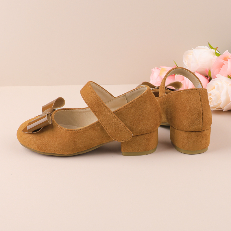 Mergaitei skirti Korėjos stiliaus bateliai su kaspinu - velūro viršus, gumos padas, Velcro užsegimas, kvėpuojantys, atsparūs slydimui, 13–16 metų