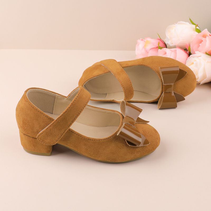 Mergaitei skirti Korėjos stiliaus bateliai su kaspinu - velūro viršus, gumos padas, Velcro užsegimas, kvėpuojantys, atsparūs slydimui, 13–16 metų