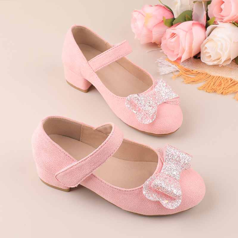 Princesių mergaitėms bėgimo bateliai 7–12 metų, suedo viršus, gumos padas, kvėpuojantys, neslidūs, Velcro užsegimas