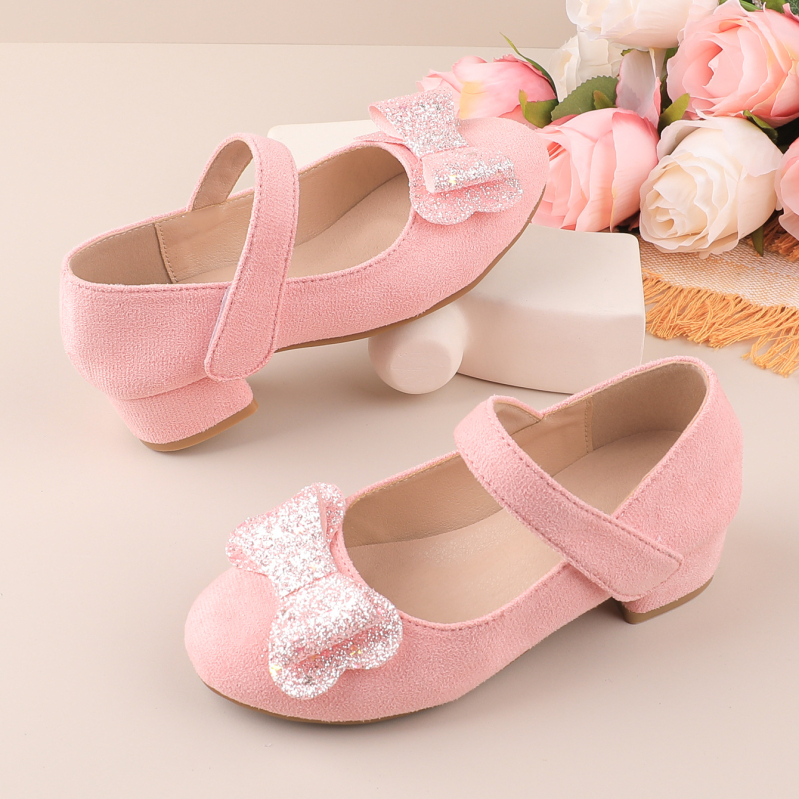 Princesių mergaitėms bėgimo bateliai 7–12 metų, suedo viršus, gumos padas, kvėpuojantys, neslidūs, Velcro užsegimas