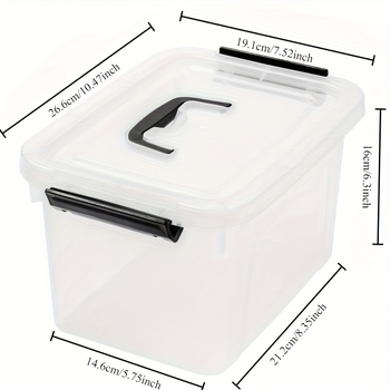 Πλαστικό δοχείο αποθήκευσης με κλειδαριά καπακιού, PP υλικό, Αριθμός προϊόντος jd601100065686249