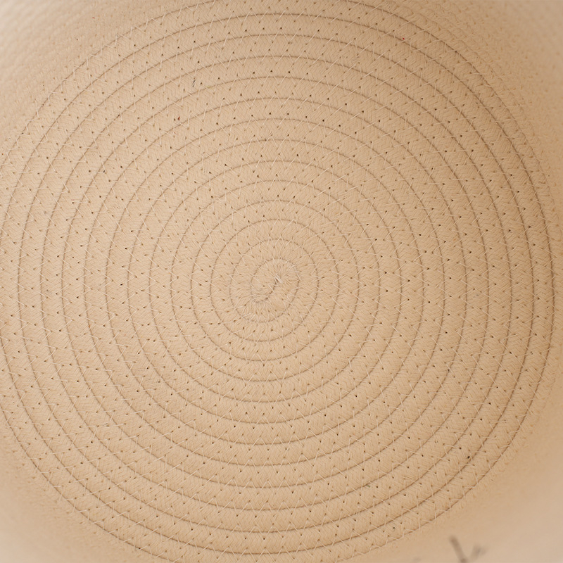 Koš za rublje s izvezenim motivom pseće šape, pleteni od pamuka užeta, japanski stil, model Dog Claw cotton basket-02, za odjeću i dječje igračke