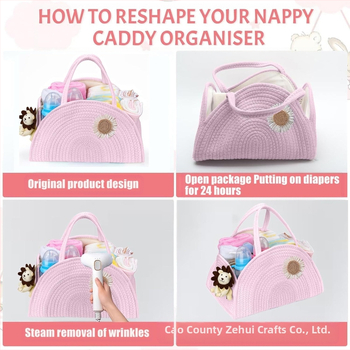 Szövött pelenka rendező kosár – pamut kötél, modern minimalist stílus, termékkód 0523, 2025-ös megjelenés