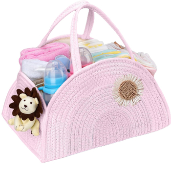 Πλεγμένο καλάθι οργάνωσης πάνων μωρού – βαμβακερός σχοινί, μοντέρνο μινιμαλιστικό στυλ, Κωδικός προϊόντος 0523, 2025