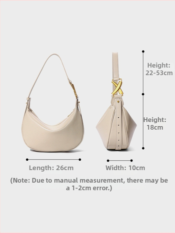 Moon crossbody τσάντα — γνήσιο δέρμα, αστικός μινιμαλισμός, σχήμα dumpling, άνοιγμα με φερμουάρ, επένδυση από δέρμα βοδιού