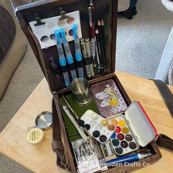 Ξύλινο κιβώτιο εγγράφων με διπλό καπάκι — φυσικό ξύλο, χαρακτική, δυνατότητα εκτύπωσης λογότυπου, καταγωγή Σαντόνγκ