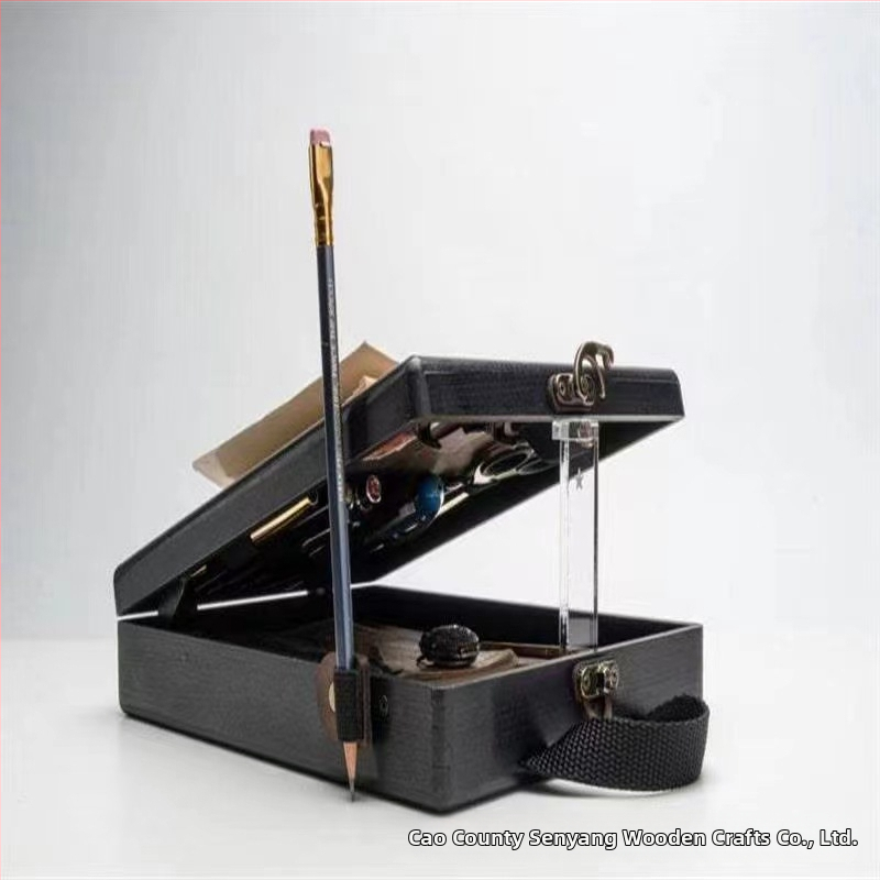 Дървена кутия за документи с двоен капак — естествено дърво, гравиране, възможност за печат на лого, произход Шандонг